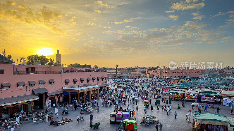 Djemaa El Fna广场，摩洛哥马拉喀什